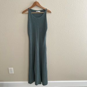 Zara Sage Green Knit Maxi Dress Size M